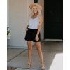 imageBTFBM Summer Shorts for Women 2025 Casual Elastic Waist Drawstring Lightweight Beach Lounge Short Pants PocketsBlack