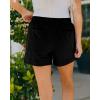 imageBTFBM Summer Shorts for Women 2025 Casual Elastic Waist Drawstring Lightweight Beach Lounge Short Pants PocketsBlack