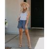 imageBTFBM Summer Shorts for Women 2025 Casual Elastic Waist Drawstring Lightweight Beach Lounge Short Pants PocketsBlue