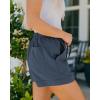 imageBTFBM Summer Shorts for Women 2025 Casual Elastic Waist Drawstring Lightweight Beach Lounge Short Pants PocketsBlue