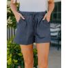 imageBTFBM Summer Shorts for Women 2025 Casual Elastic Waist Drawstring Lightweight Beach Lounge Short Pants PocketsBlue