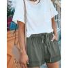imageBTFBM Summer Shorts for Women 2025 Casual Elastic Waist Drawstring Lightweight Beach Lounge Short Pants PocketsGreen