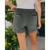 imageBTFBM Summer Shorts for Women 2025 Casual Elastic Waist Drawstring Lightweight Beach Lounge Short Pants PocketsGreen