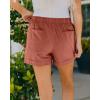 imageBTFBM Summer Shorts for Women 2025 Casual Elastic Waist Drawstring Lightweight Beach Lounge Short Pants PocketsPink