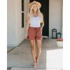 imageBTFBM Summer Shorts for Women 2025 Casual Elastic Waist Drawstring Lightweight Beach Lounge Short Pants PocketsPink