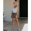imageBTFBM Summer Shorts for Women 2025 Casual Elastic Waist Drawstring Lightweight Beach Lounge Short Pants PocketsSolid Brown