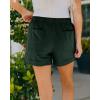 imageBTFBM Summer Shorts for Women 2025 Casual Elastic Waist Drawstring Lightweight Beach Lounge Short Pants PocketsSolid Dark Green