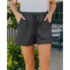 imageBTFBM Summer Shorts for Women 2025 Casual Elastic Waist Drawstring Lightweight Beach Lounge Short Pants PocketsSolid Dark Grey