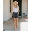 imageBTFBM Summer Shorts for Women 2025 Casual Elastic Waist Drawstring Lightweight Beach Lounge Short Pants PocketsSolid Dark Grey