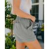 imageBTFBM Summer Shorts for Women 2025 Casual Elastic Waist Drawstring Lightweight Beach Lounge Short Pants PocketsSolid Grey