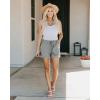 imageBTFBM Summer Shorts for Women 2025 Casual Elastic Waist Drawstring Lightweight Beach Lounge Short Pants PocketsSolid Grey