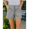 imageBTFBM Summer Shorts for Women 2025 Casual Elastic Waist Drawstring Lightweight Beach Lounge Short Pants PocketsSolid Grey