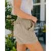 imageBTFBM Summer Shorts for Women 2025 Casual Elastic Waist Drawstring Lightweight Beach Lounge Short Pants PocketsSolid Khaki