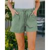 imageBTFBM Summer Shorts for Women 2025 Casual Elastic Waist Drawstring Lightweight Beach Lounge Short Pants PocketsSolid Light Green