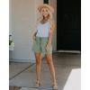imageBTFBM Summer Shorts for Women 2025 Casual Elastic Waist Drawstring Lightweight Beach Lounge Short Pants PocketsSolid Light Green