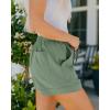 imageBTFBM Summer Shorts for Women 2025 Casual Elastic Waist Drawstring Lightweight Beach Lounge Short Pants PocketsSolid Light Green