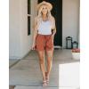 imageBTFBM Summer Shorts for Women 2025 Casual Elastic Waist Drawstring Lightweight Beach Lounge Short Pants PocketsSolid Orange