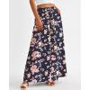 imageBTFBM Women Casual High Waist Wide Leg Pants Summer Floral Solid Long Palazzo Pants Lounge Beach Trousers with PocketPrint Navy Pink