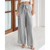 imageBTFBM Womens Striped Wide Leg Pants Dressy High Waist Trousers Business Casual Loose Flowy Tie Knot Palazzo PantsBlack