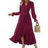 Swiss Dot Wine Red