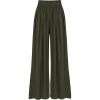 imageBTFBM Womens Casual Wide Leg Pants Summer Fall Clothes Pleated Elastic Waist Loose Palazzo Knit Trousers with PocketsArmy Green