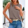 imageBTFBM Womens Sleeveless Sweater Vest 2025 Summer Crew Neck Ribbed Knit Lightweight Pullover Casual Loose Fit Tank TopsApricot Khaki