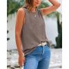 imageBTFBM Womens Sleeveless Sweater Vest 2025 Summer Crew Neck Ribbed Knit Lightweight Pullover Casual Loose Fit Tank TopsApricot Khaki