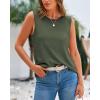 imageBTFBM Womens Sleeveless Sweater Vest 2025 Summer Crew Neck Ribbed Knit Lightweight Pullover Casual Loose Fit Tank TopsArmy Green