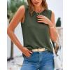 imageBTFBM Womens Sleeveless Sweater Vest 2025 Summer Crew Neck Ribbed Knit Lightweight Pullover Casual Loose Fit Tank TopsArmy Green