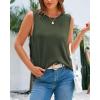 imageBTFBM Womens Sleeveless Sweater Vest 2025 Summer Crew Neck Ribbed Knit Lightweight Pullover Casual Loose Fit Tank TopsArmy Green