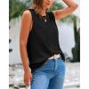imageBTFBM Womens Sleeveless Sweater Vest 2025 Summer Crew Neck Ribbed Knit Lightweight Pullover Casual Loose Fit Tank TopsBlack