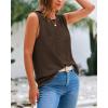 imageBTFBM Womens Sleeveless Sweater Vest 2025 Summer Crew Neck Ribbed Knit Lightweight Pullover Casual Loose Fit Tank TopsBrown