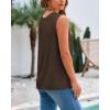 imageBTFBM Womens Sleeveless Sweater Vest 2025 Summer Crew Neck Ribbed Knit Lightweight Pullover Casual Loose Fit Tank TopsBrown