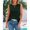 imageBTFBM Womens Sleeveless Sweater Vest 2025 Summer Crew Neck Ribbed Knit Lightweight Pullover Casual Loose Fit Tank TopsDark Green