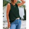 imageBTFBM Womens Sleeveless Sweater Vest 2025 Summer Crew Neck Ribbed Knit Lightweight Pullover Casual Loose Fit Tank TopsDark Green