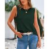 imageBTFBM Womens Sleeveless Sweater Vest 2025 Summer Crew Neck Ribbed Knit Lightweight Pullover Casual Loose Fit Tank TopsDark Green
