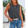 imageBTFBM Womens Sleeveless Sweater Vest 2025 Summer Crew Neck Ribbed Knit Lightweight Pullover Casual Loose Fit Tank TopsDark Grey