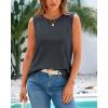 imageBTFBM Womens Sleeveless Sweater Vest 2025 Summer Crew Neck Ribbed Knit Lightweight Pullover Casual Loose Fit Tank TopsDark Grey