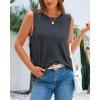imageBTFBM Womens Sleeveless Sweater Vest 2025 Summer Crew Neck Ribbed Knit Lightweight Pullover Casual Loose Fit Tank TopsDark Grey