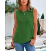imageBTFBM Womens Sleeveless Sweater Vest 2025 Summer Crew Neck Ribbed Knit Lightweight Pullover Casual Loose Fit Tank TopsGreen