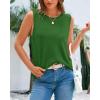 imageBTFBM Womens Sleeveless Sweater Vest 2025 Summer Crew Neck Ribbed Knit Lightweight Pullover Casual Loose Fit Tank TopsGreen