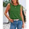 imageBTFBM Womens Sleeveless Sweater Vest 2025 Summer Crew Neck Ribbed Knit Lightweight Pullover Casual Loose Fit Tank TopsGreen