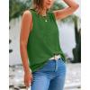 imageBTFBM Womens Sleeveless Sweater Vest 2025 Summer Crew Neck Ribbed Knit Lightweight Pullover Casual Loose Fit Tank TopsGreen