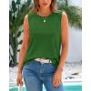 imageBTFBM Womens Sleeveless Sweater Vest 2025 Summer Crew Neck Ribbed Knit Lightweight Pullover Casual Loose Fit Tank TopsGreen