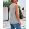 imageBTFBM Womens Sleeveless Sweater Vest 2025 Summer Crew Neck Ribbed Knit Lightweight Pullover Casual Loose Fit Tank TopsGrey