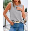 imageBTFBM Womens Sleeveless Sweater Vest 2025 Summer Crew Neck Ribbed Knit Lightweight Pullover Casual Loose Fit Tank TopsGrey