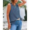 imageBTFBM Womens Sleeveless Sweater Vest 2025 Summer Crew Neck Ribbed Knit Lightweight Pullover Casual Loose Fit Tank TopsGrey Blue
