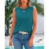 imageBTFBM Womens Sleeveless Sweater Vest 2025 Summer Crew Neck Ribbed Knit Lightweight Pullover Casual Loose Fit Tank TopsLake Blue