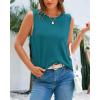 imageBTFBM Womens Sleeveless Sweater Vest 2025 Summer Crew Neck Ribbed Knit Lightweight Pullover Casual Loose Fit Tank TopsLake Blue