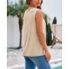 imageBTFBM Womens Sleeveless Sweater Vest 2025 Summer Crew Neck Ribbed Knit Lightweight Pullover Casual Loose Fit Tank TopsLight Khaki